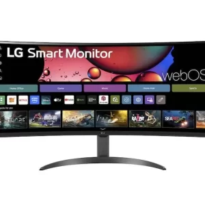 Monitor marca LG 34 modelo, 34SR60QC-B , Monitor LG Smart 34” 21:9 Curvo WQHD (3440x1440) con webOS