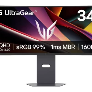 Monitor marca LG UltraGear Curvo WQHD de 34 pulgadas, MOD.34G600A-B, FreeSync™ Premium