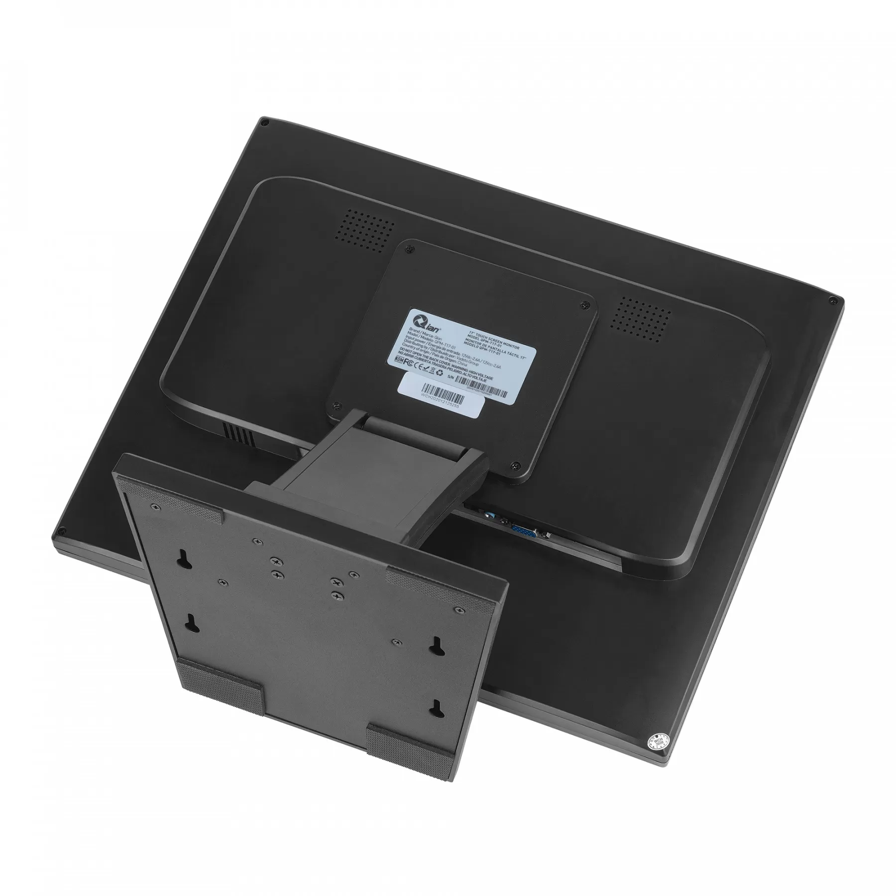 QIAN MONITOR TOUCH 17 PULGADAS TIAGO, 1280X1024P, FREC60HZ, CONECTIVIDAD VGA, HDMI Y USB, 5MS, 5 PUNTOS, INCLINACION 90 GRADOS MOD. QPM-17-01 - Imagen 5