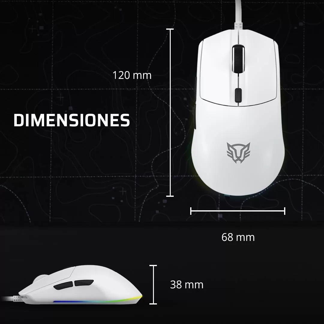 Mouse Gamer Alámbrico DRIFT PLUS MG3 BALAM RUSH Conectividad USB A, 6 Botones, RGB, Clic Silencioso - Imagen 2