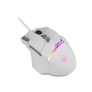GETTTECH MOUSE GAMER, SENSOR 725F, ILUMINACION RGB PERSONALIZABLE, HASTA 7200 DPI, COLOR BLANCO YGRIS, MOD. GPM-RGBWR-G1-WH