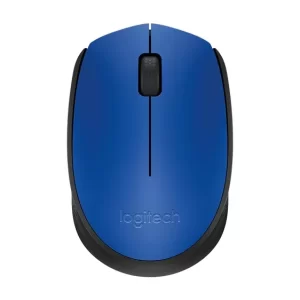 Mouse LOGITECH M170, Negro con detalles en Azul, 3 botones, RF inalámbrico