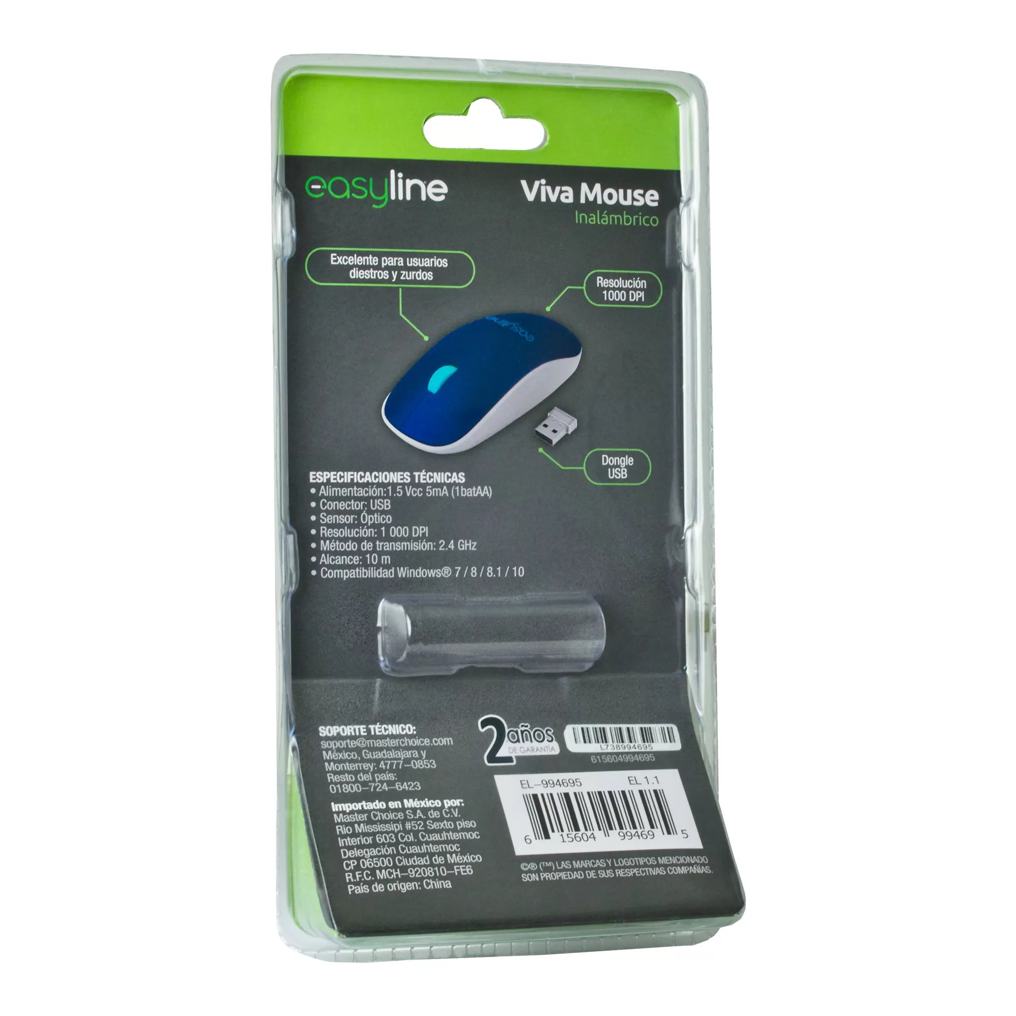 Mouse Inalámbrico Viva (Azul) Easy Line - Imagen 7