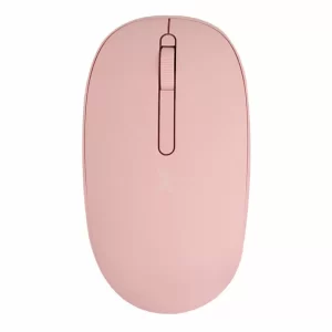 Mouse Inalámbrico rosa silencioso con receptor doble USB C+USB A PC-045182