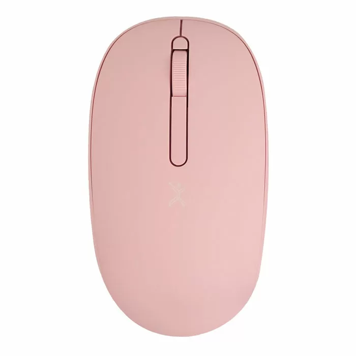 Mouse Inalámbrico rosa silencioso con receptor doble USB C+USB A PC-045182