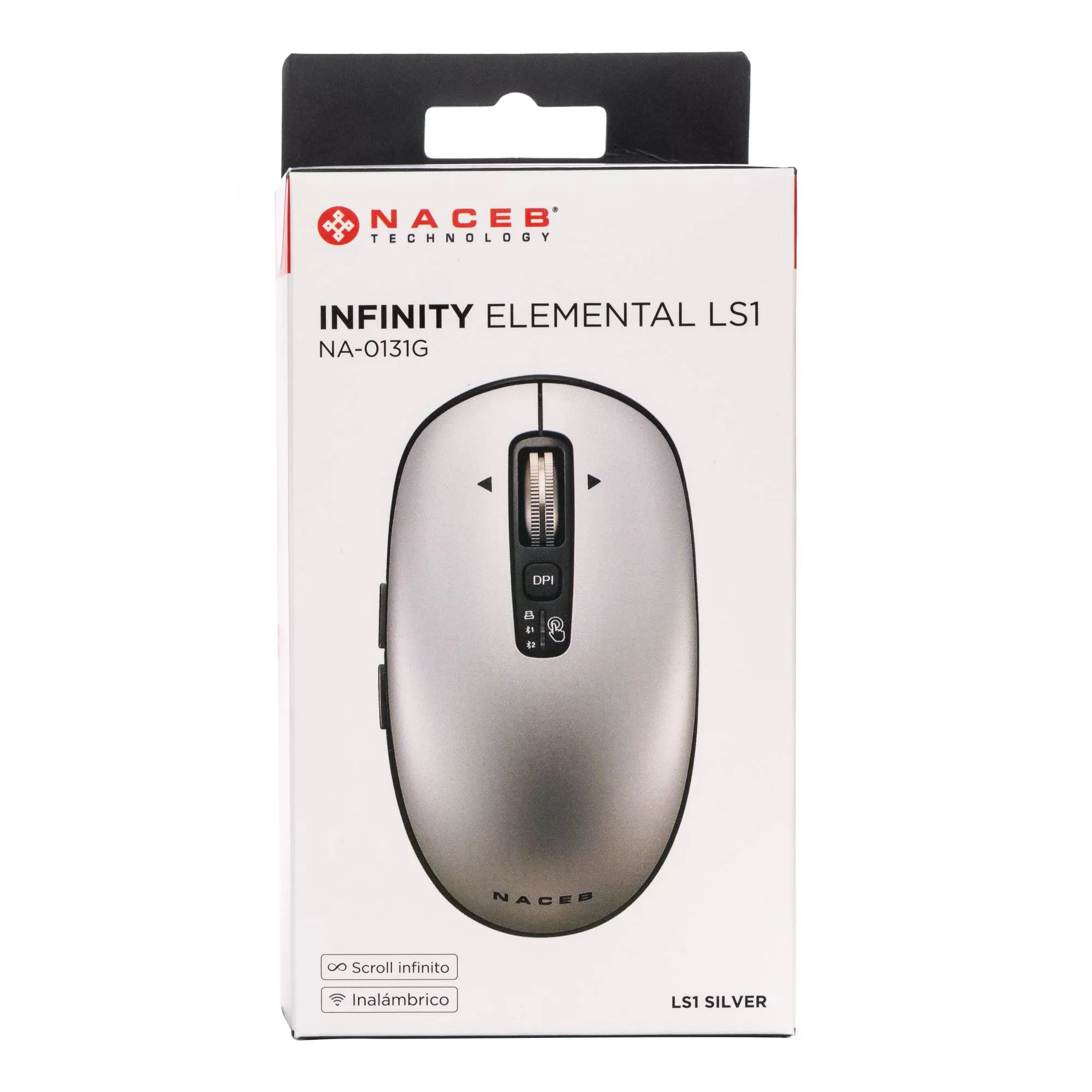 Mouse Inalambrico Naceb Slim Gris NA-0131G - Imagen 2