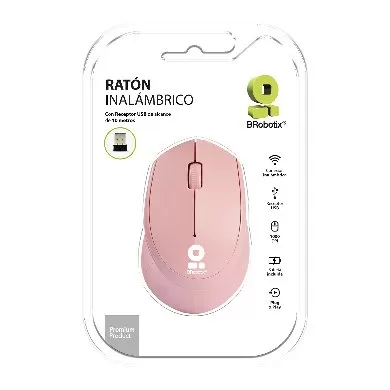 Mouse inalámbrico, 1000 dpi, Óptico, Rosa, 6000793 BROBOTIX - Imagen 3