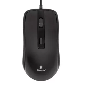 MOUSE ALÁMBRICO USB, BÁSICO, USB 1600 DPI, 3 BOTONES, COLOR NEGRO, 6007204 BROBOTIX