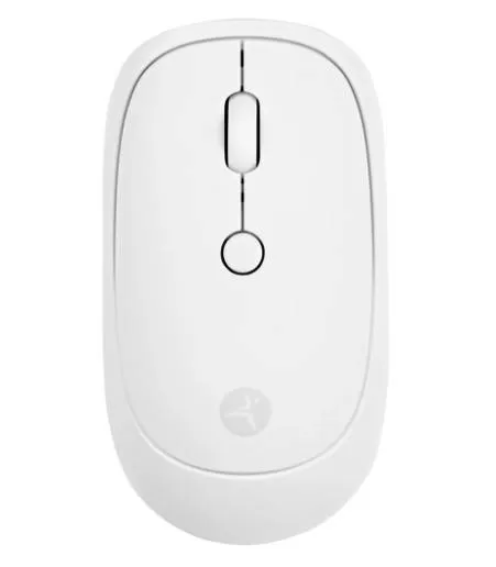 Mouse Inálambrico TechZone terminado rubber silencioso color blanco