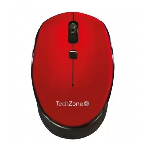 Mouse inalámbrico Start Red TechZone, hasta 1600 DPI's, 3 botones, textura en rubber, 1 año de garantía.