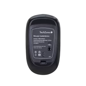 Mouse inalámbrico Terra 03 TechZone, de 1600 DPI's, 4 botones, texturizado rubber color rojo, 1 año de garantía.
