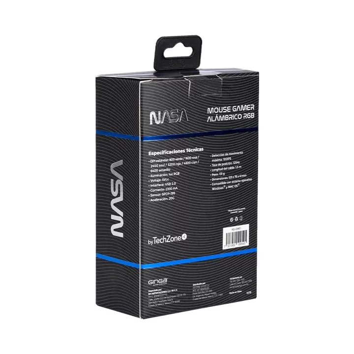 MOUSE GAMER ALAMBRICO NASA NS-GM01 marca TechZone - Imagen 4