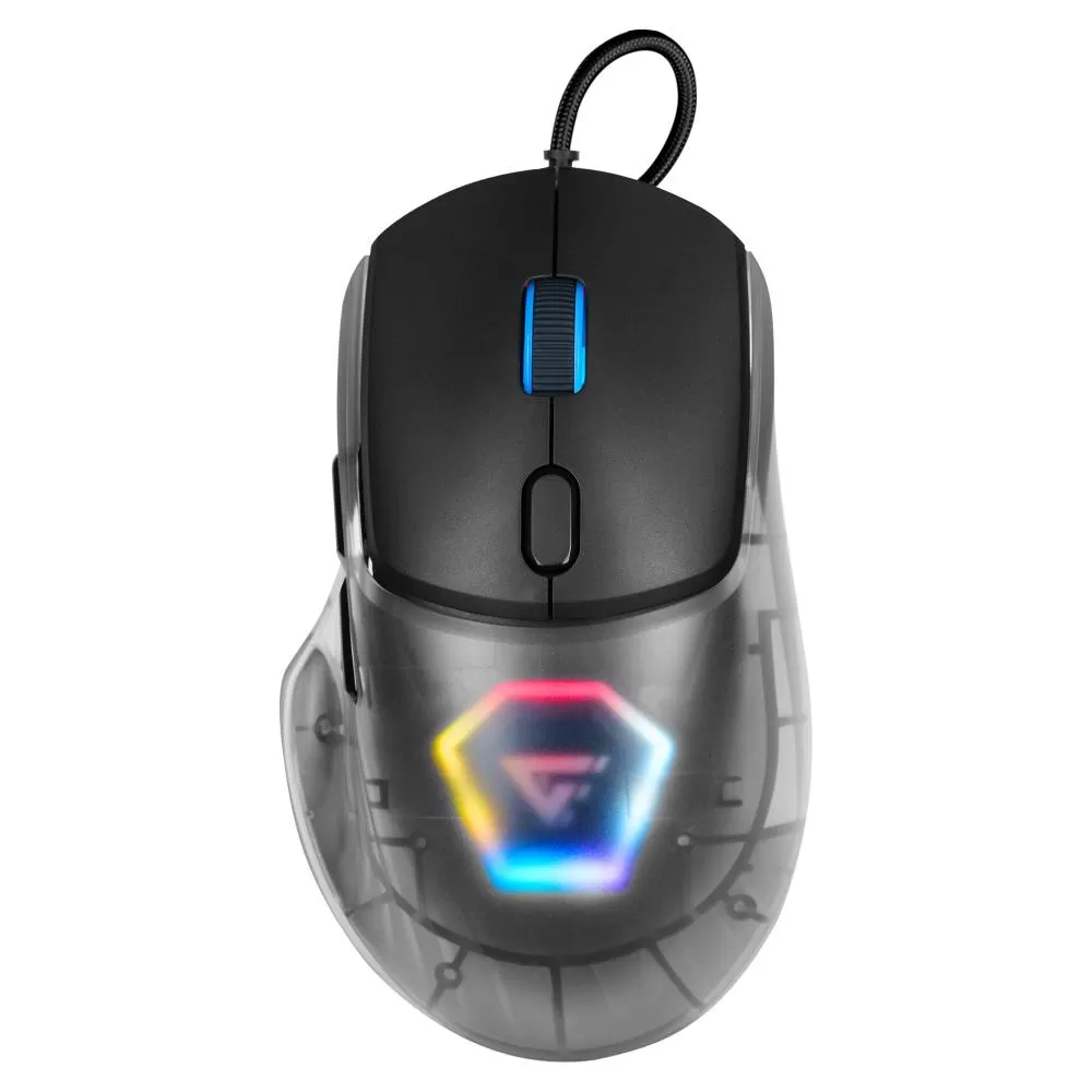 MOUSE GAME FACTOR MOG530-BK, CARCASAS INTERCAMBIABLES, PIXART 3327, 12,000 DPI, RGB, USB, NEGRO - Imagen 2