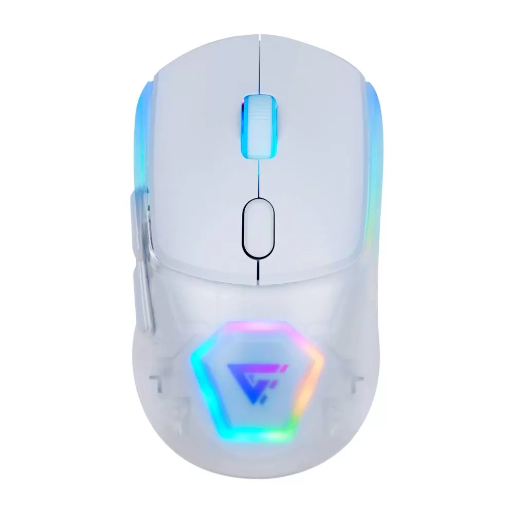 MOUSE GAME FACTOR MOW700-WH, CARCASAS INTERCAMBIABLES, 2.4G+BT, PIXART 3395, 26,000 DPI, RGB, BLANCO - Imagen 4