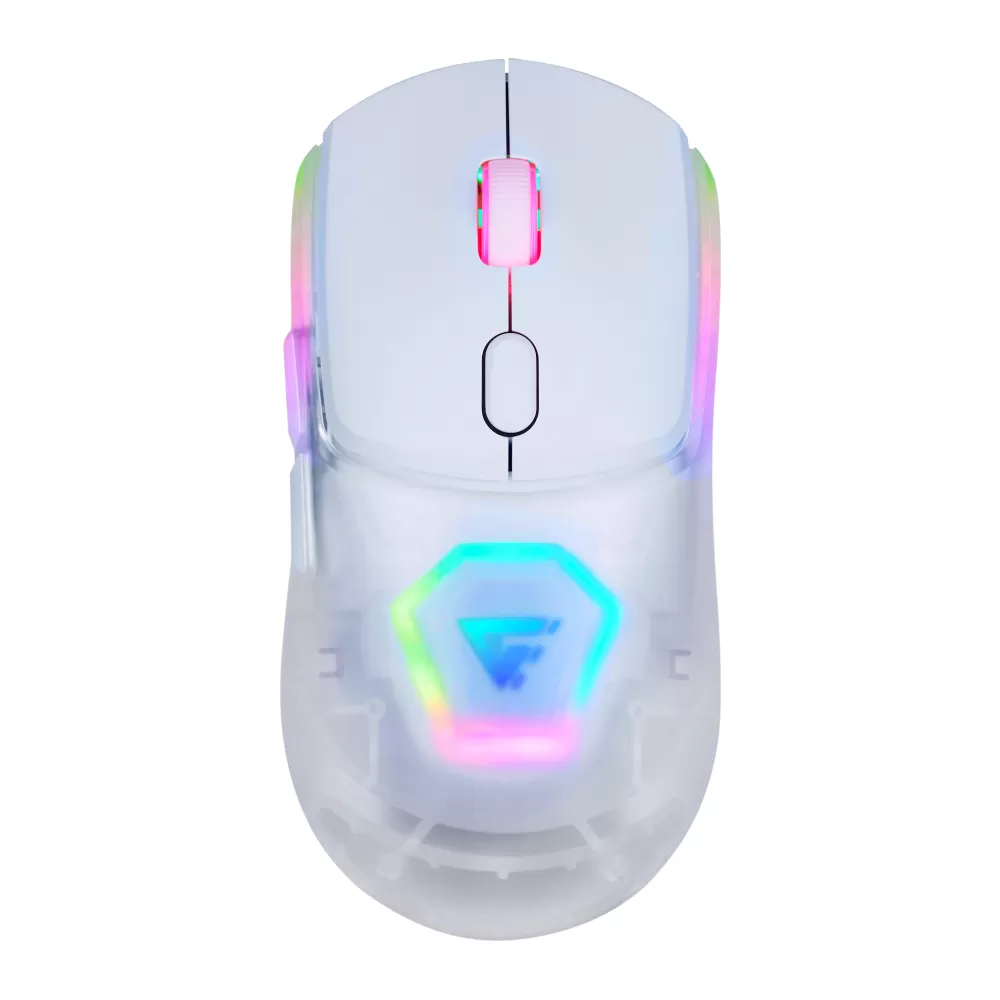 MOUSE GAME FACTOR MOW700-WH, CARCASAS INTERCAMBIABLES, 2.4G+BT, PIXART 3395, 26,000 DPI, RGB, BLANCO - Imagen 5