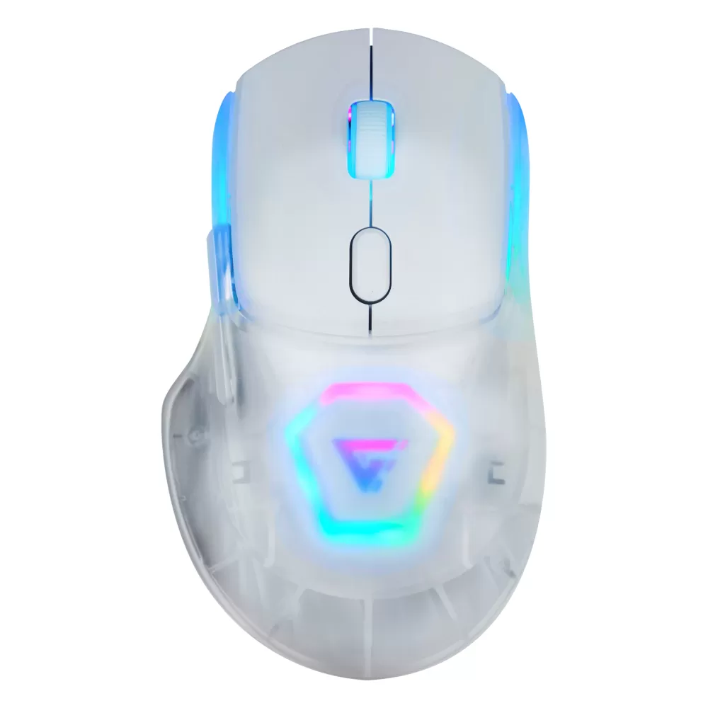 MOUSE GAME FACTOR MOW700-WH, CARCASAS INTERCAMBIABLES, 2.4G+BT, PIXART 3395, 26,000 DPI, RGB, BLANCO - Imagen 7