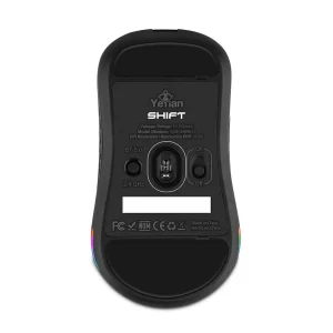 YEYIAN MOUSE GAMER SHIFT 3 EN 1 CON RGB, HASTA 26000 DPI, CONEX 2.4 GHZ, 2 FUNDAS INTERCAMBIABLES INC, ILUMINACION RGB CUSTOM, MOD. YGM-WWRB-01