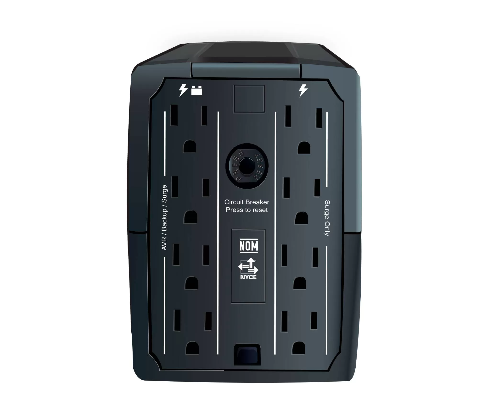 No-Break CDP R-UPR1008 1000VA/500W UPS Interactiva AVR 8 Salidas, 300 Julios, 120 Vac - Imagen 3