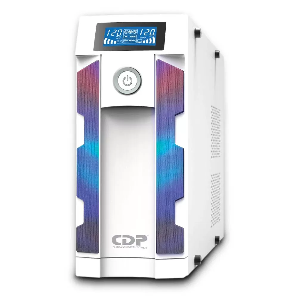 NO BREAK CDP GSMART1516 1500VA/900W UPS Smart, AVR 16 Salidas, Puerto de carga USB (8 USB-A y 2 USB-C), Luz RGB, LCD, 120 Vac