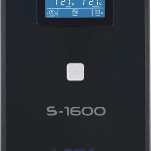 No break interactivo S1600, 1600VA/900W, entrada 127 VCA 60 Hz, salida 120 VCA, 5 tomas reguladas/5 reguladas y respaldadas, RJ11/45, pantalla LCD