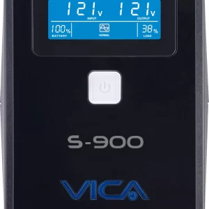 No break interactivo S900, 900VA/550W, entrada 127 VCA 60 Hz, salida 120 VCA, 4 tomas reguladas/4 reguladas y respaldadas, RJ11, pantalla LCD