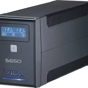 No break interactivo S650, 650VA/360W, entrada 127VCA 60 Hz, salida 120VCA, 4 tomas reguladas/4 reguladas y respaldadas, pantalla LCD,breaker termico
