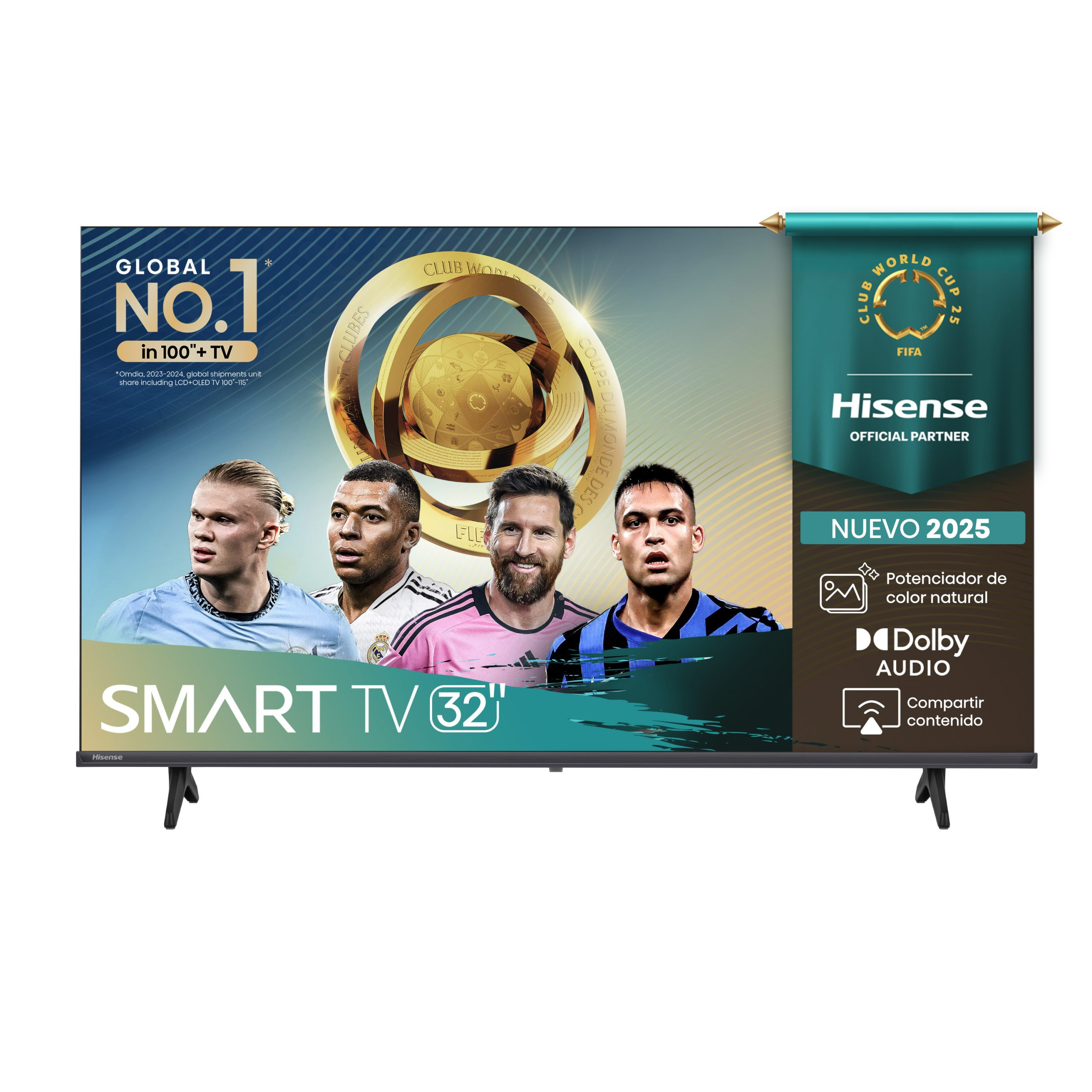 Televisor Hisense 32A4NV, 32 pulgadas, LED HD, 1366 x 768 Pixeles, VIDAA SMART TV - Imagen 2