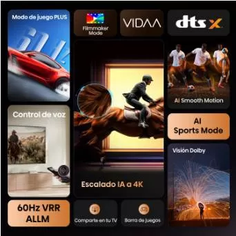 Televisor Hisense 85A65NV, 85 pulgadas, LED 4K UHD, 3840 x 2160 Pixeles, VIDAA SMART TV - Imagen 2