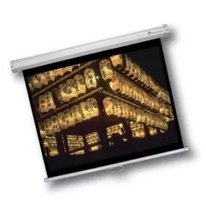 Pantalla de Proyección Multimedia Screens MSC-244, 136 pulgadas, Manual, Pared, Color blanco