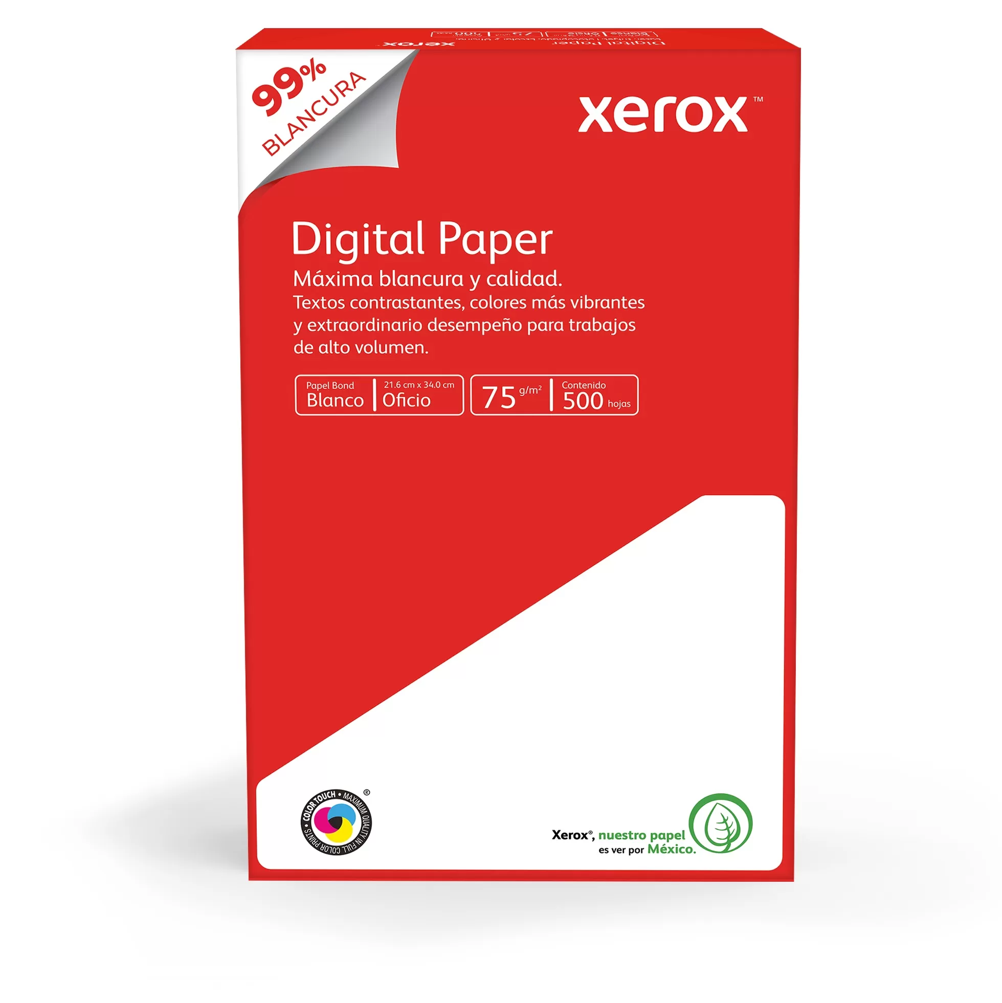 XEROX PAPEL DIGITAL ROJO OFICIO 99% BLANCURA - Imagen 2