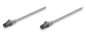 340380 Cable de red Cat6, UTP, RJ45 Macho / RJ45 Macho, 5 ft. (1.5 m), Color Gris, Contactos con baño de oro para una mejor conexión.
