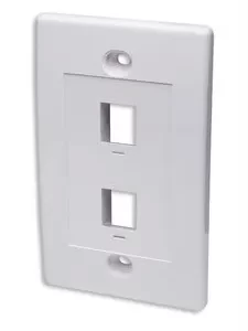 163293 TAPA (FACEPLATE) 2 PERFORACION COLOR BLANCO