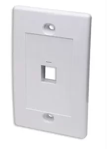 163286 TAPA (FACEPLATE) 1 PERFORACION COLOR BLANCO