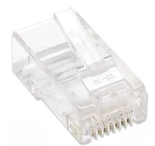 790055 PLUG RJ45 CAT5E MULTIFILAR UTP BOTE 100 PZAS ORO 15-MICRAS; Contactos con baño de oro de 15 µ. - Imagen 4