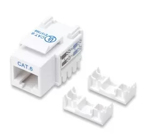 210591 JACK RJ45 CAT6 KEYSTONE DE IMPACTO BLANCO. Para uso con cable sin blindaje (UTP) Cat6, Compatible con herramientas de ponchado 110 y Krone