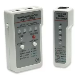 351898 Probador de Cables Multifuncional RJ45/ RJ11, Prueba cables blindados y no blindados, 3 años de Garantia.