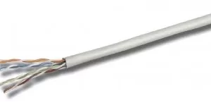 Bobina de cable de red UTP, Multifilar, 704830, Aluminio con recubrimiento de Cobre (CCA), 100 m, CAT 5e, Color Gris, 4 pares, 26 AWG