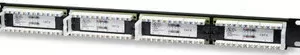 520959 Panel de Parcheo Cat6 24 puertos 1U; Soporta cable trenzado sólido y multifilar de calibres 22 y 26 AWG.