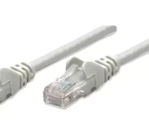 319768 Cable de red, Cat5e, UTP RJ45 Macho / RJ45 Macho, 3.0 m, Color Gris, Contactos con baño de oro para una mejor conexión.