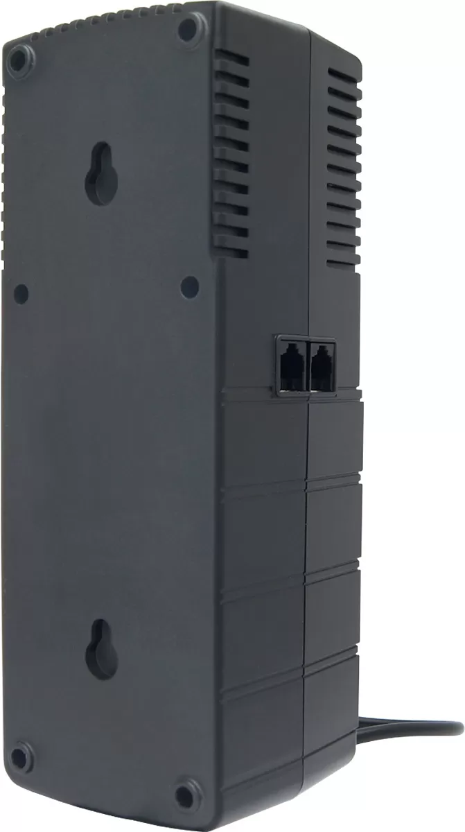 Regulador VICA T-02 1200VA/700W, Voltaje 120VCA /60Hz, breaker térmico, 8 tomas protegidas, indicadores LED, puerto RJ11, empotrable en pared - Imagen 2