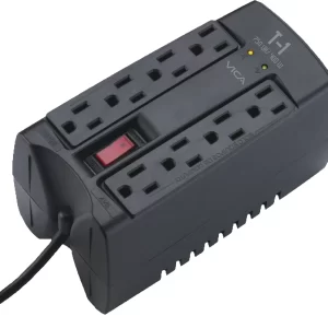 Regulador VICA T1 750VA/400WATTS - Voltaje 120 VCA +/-10% 60Hz - breaker térmico - 8 tomas protegidas - indicadores LED - empotrable en pared