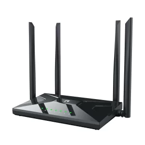 Netis Router inalambrico NC65, 4 puertos, WIFI 5, 1200 Mbps, Router, AP, WISP, Modo Cliente, Repetidor, 4 Antenas 5 dBi, Puerto Gigabit