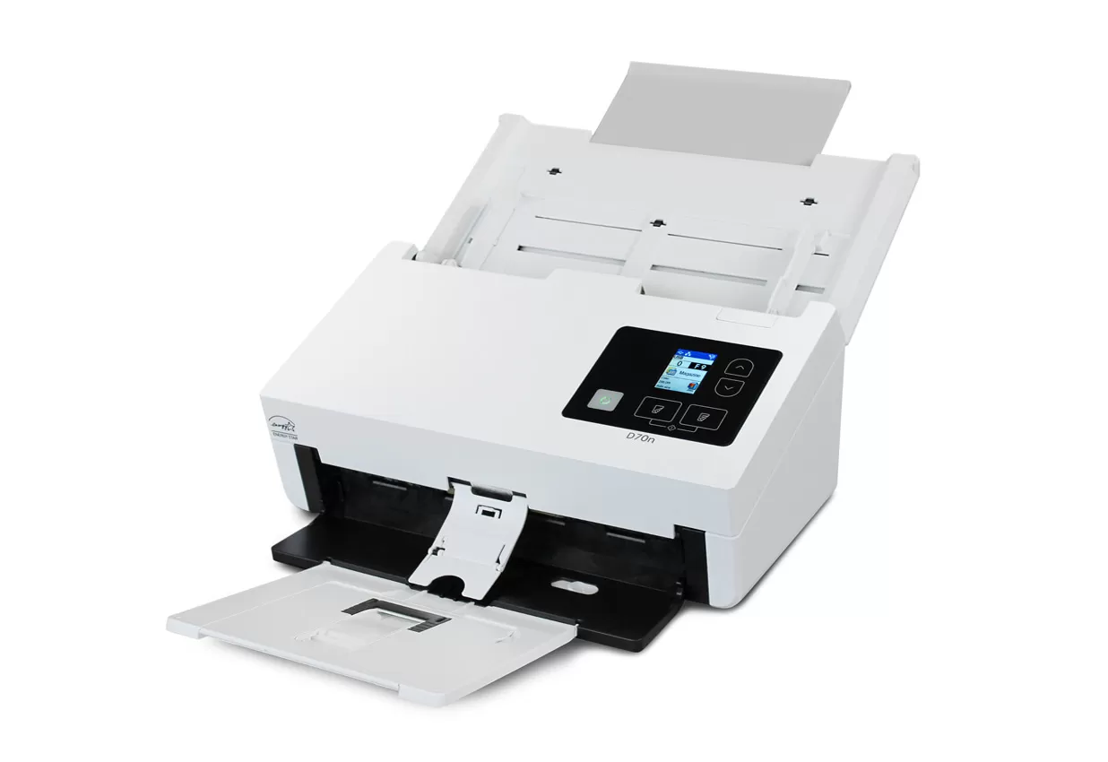 Xerox D70n Scanner,Velocidades de hasta 90 ppm / 180 ipm a 200 y 300 dpi,Ciclo de trabajo diario de 15.000 hojas,Conectividad Gigabit Ethernet o USB.