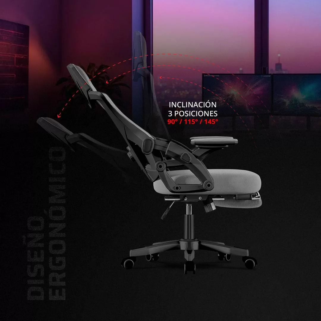 Silla Power Rush Mesh Balam Rush Silla Gamer PP + Malla + Espuma de alta Suavidad - Imagen 3