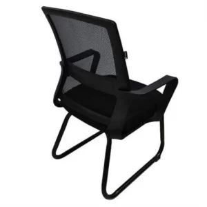 Silla de Visita Nextep NE-652N con Descansabrazos Tela/Malla color negro