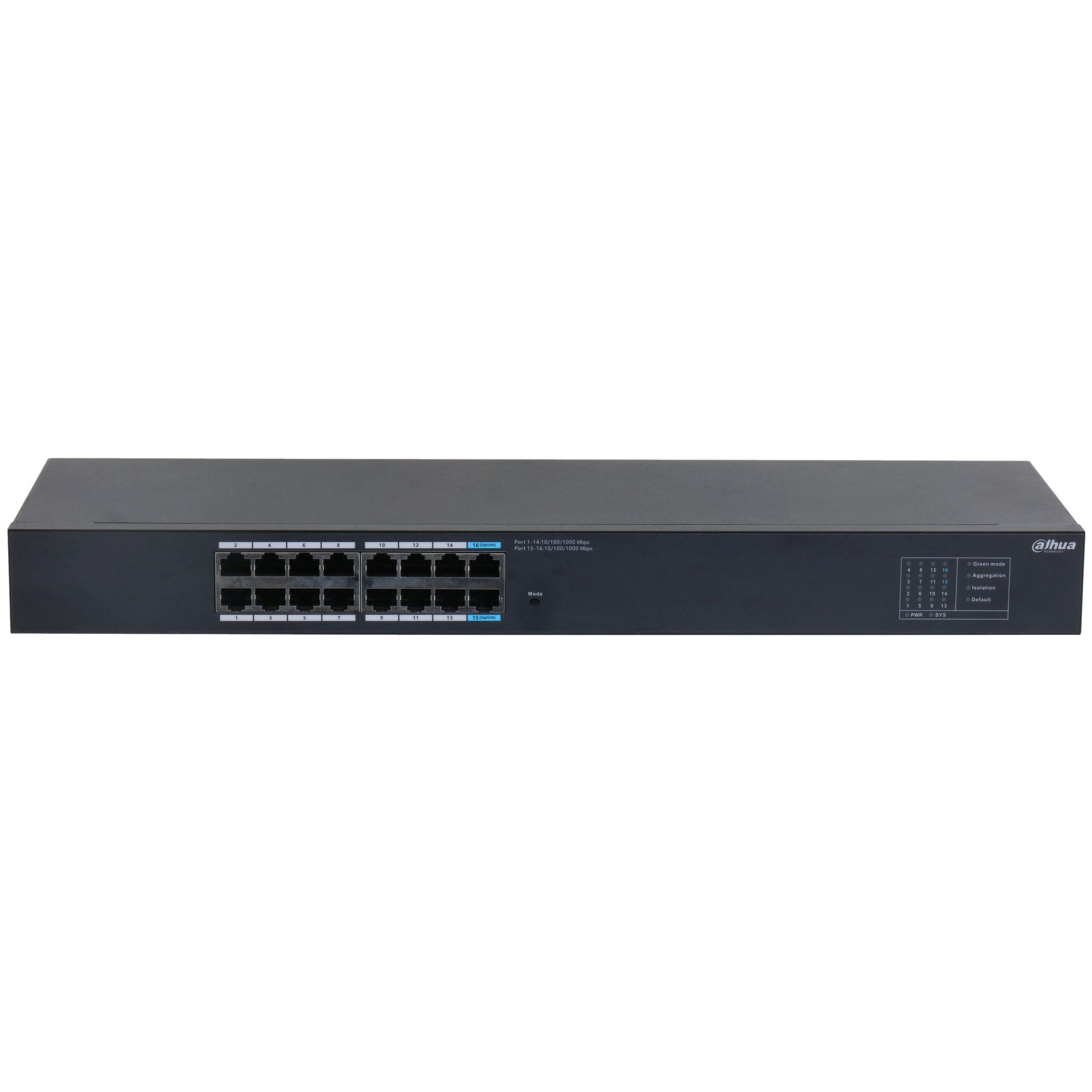 SWITCH DAHUA 16 PUERTOS DH-SG1016 NB - Imagen 3