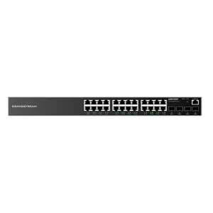 Switch Administrable Capa L2+, 24 ptos Gigabit + 4 SFP, PoE hasta 360W de salida, compatible con GWN Cloud