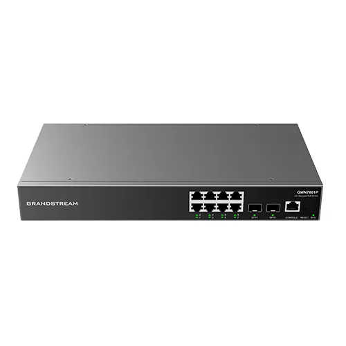 Switch Administrable Capa L2+, 8 ptos Gigabit + 2 SFP, compatible con GWN Cloud