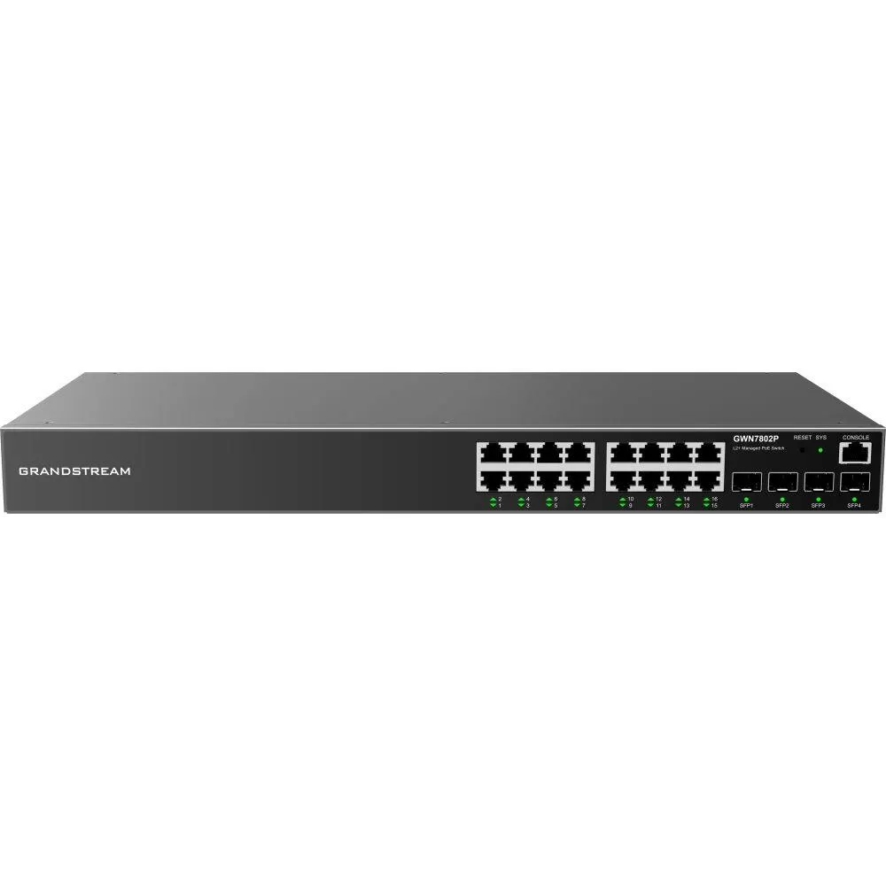 Switch Gigabit Ethernet Administrable de 16 puertos PoEc + 4 Puertos SFP Uplink, hasta 240W de salida, compatible con GWN Cloud. - Imagen 3
