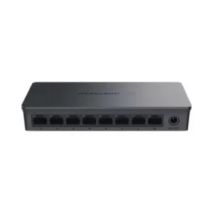 Switch No administrable, 8 puertos Gigabit con crossover automático MDI/MDIX, gabinete plástico para escritorio o pared.